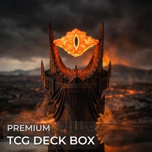 Eye Of Sauron Mtg Commander Deck Box | Glow In The Dark | Lotr Lord Of The Rings Magic The Gathering Card Holder