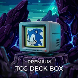 Caja para mazo de Magic: The Gathering Commander de Sonic y sus amigos / Soporte para cartas inspirado en la Sega retro