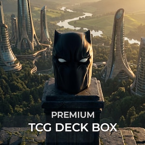 Black Panther Mtg Commander Deck Box | Marvel Tcg Magic The Gathering Korthållare | Mjolnir
