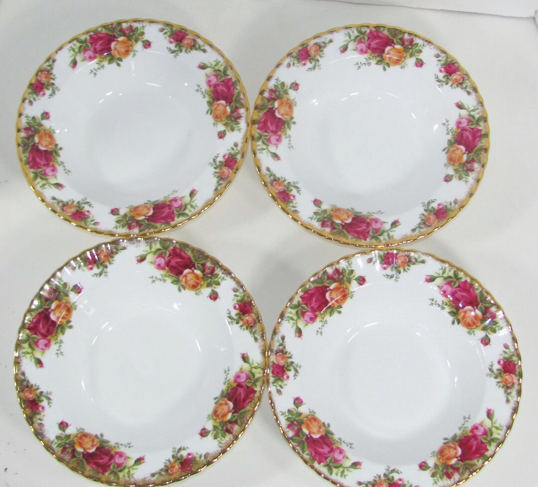 4 Royal Albert Old Country Roses Soup Salad Bowls - Etsy