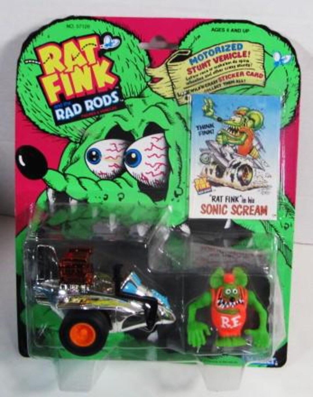 Rad Rods Cards Vintage 1990 Rat Fink Rad Rods Sonic Scream on Unopened Hang Card - Etsy