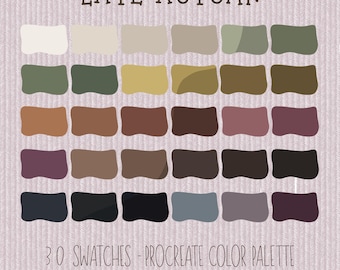 Autumn Color Palette Collection | 4 Procreate Palettes | 120 Colors