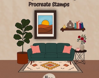 172 Cozy Home & Living Stamps for Procreate