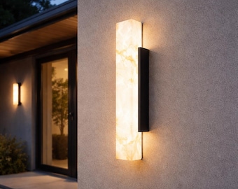 Outdoor Marble Wall Light IP65 Waterproof Nordic LED Sconce