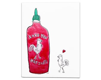 Sriracha love you card