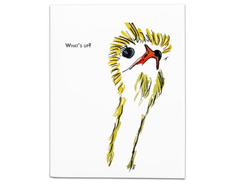 Ostrich Greeting Card