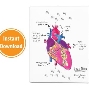 Downloadable Anatomical Heart Card