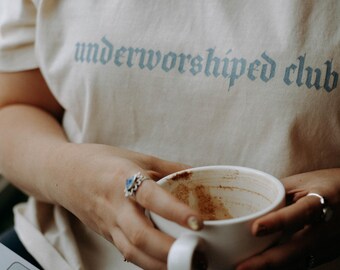 Underworshiped Club Boxy Tee - Female Form Tribute Painting -  100% Heavyweight Cotton