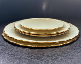 Platos Lenox Laurent vendidos individualmente: plato principal, plato de ensalada, plato de pan.