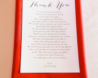 Wedding Thank You Table Setting Printable | Customize Your Text