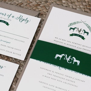 Equestrian Wedding Invitation Suite Printable for Country Farm Wedding image 3