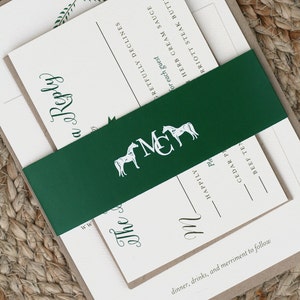 Equestrian Wedding Invitation Suite Printable for Country Farm Wedding image 2