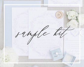 Paper Sample Kit | Includes 2 Full Wedding Invitation Suites (White & Cream)
