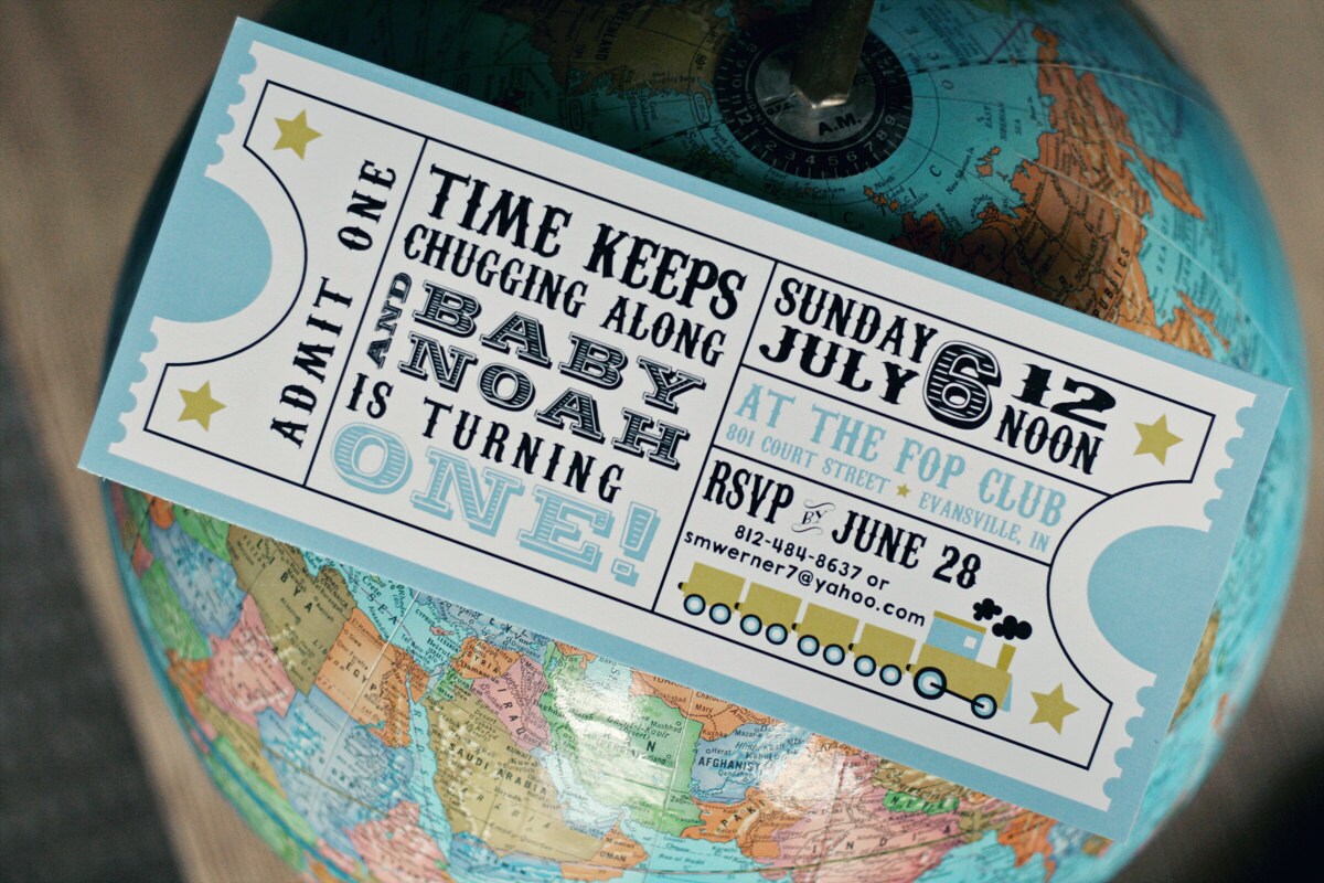 train ticket birthday invitation printable diy kids etsy