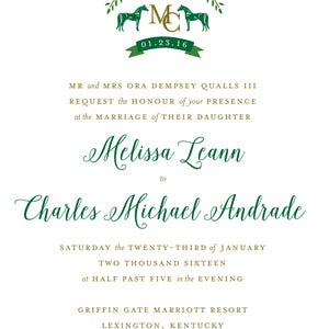 Equestrian Wedding Invitation Suite Printable for Country Farm Wedding image 4