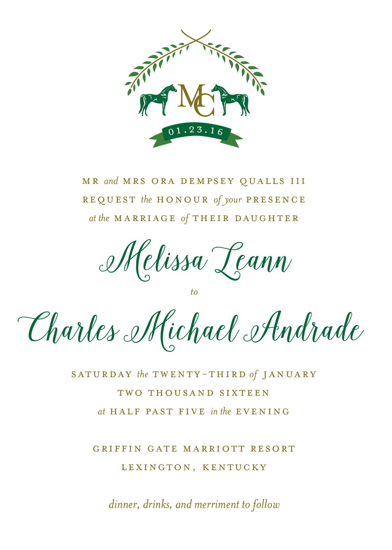 Equestrian Wedding Invitation Suite Printable for Country Farm Wedding image 4