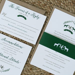 Equestrian Wedding Invitation Suite Printable for Country Farm Wedding image 1