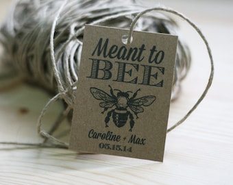 Meant to Bee Wedding Honey Favor Tag Printable for Honey Jar