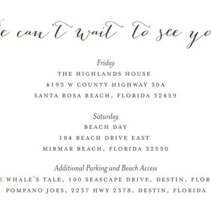 Calligraphie Wedding Invitation Suite Imprimable avec Citation de Carte Postale image 6