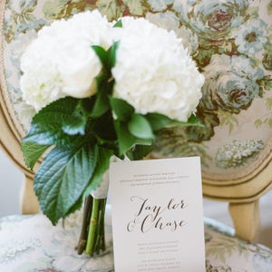 Calligraphie Wedding Invitation Suite Imprimable avec Citation de Carte Postale image 2