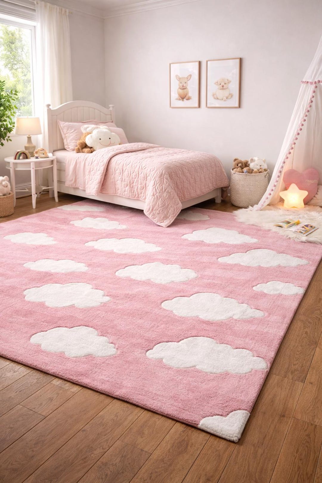 Pink Cloud Kids Area Rug - Etsy