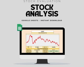 Stock Analysis Investment Checklist Automatic Financial Data Portfolio Management Investment Planner Stock Tracker Template Google Sheets