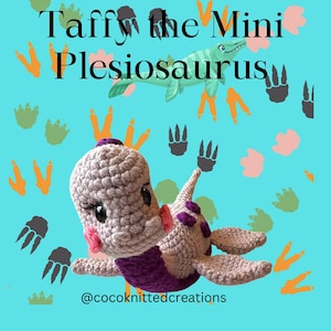 Mini Plesiosaurus Virkmönster – Dino Amigurumi (PDF-mönster)