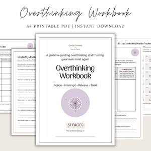 30-Day Overthinking Workbook | Mental Clarity Self-Improvement Journal (Digital Download)