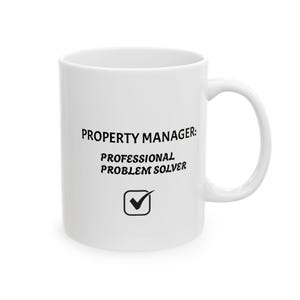 Tazza per amministratore immobiliare / Tazza da caffè per risolutore di problemi professionista / Tazza con umorismo da ufficio