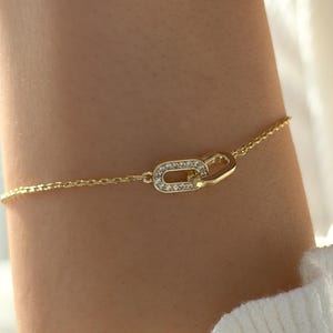 Gold Chain Bracelet, Minimal Everyday Jewelry, gif for her, minimalist bracelet,