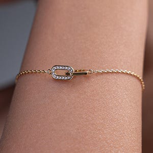 Gold Chain Bracelet, Minimal Everyday Jewelry, gif for her, minimalist bracelet,