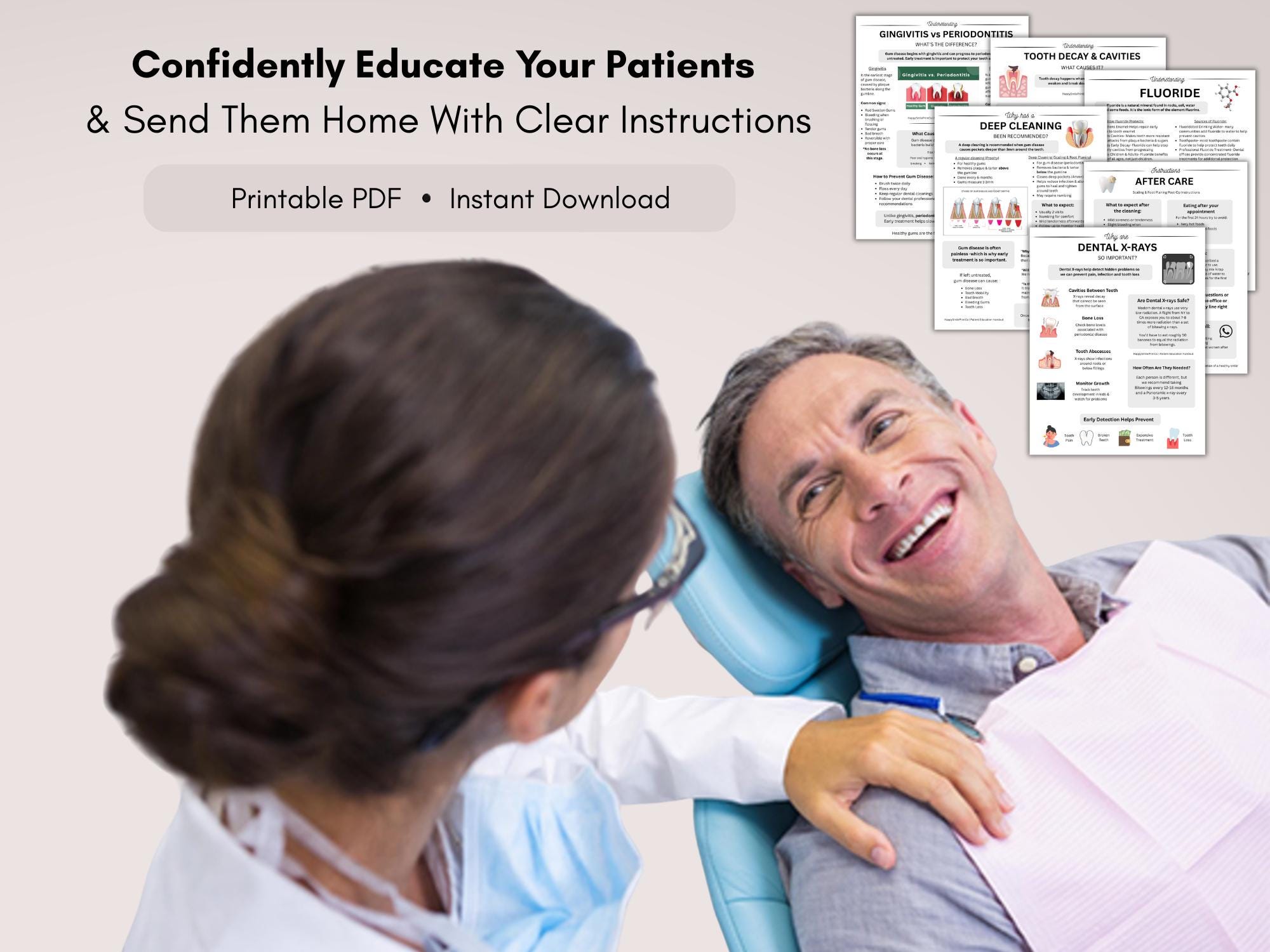 Dental Patient Education Handouts & Tracking Charts (instant Download ...