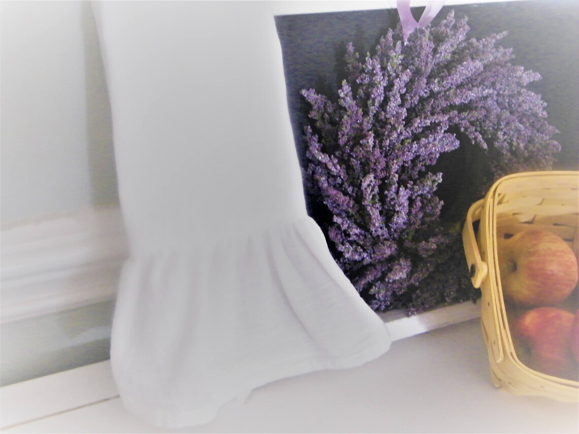 Set of Three Farmhouse White Ruffle Hand Towels Etsy