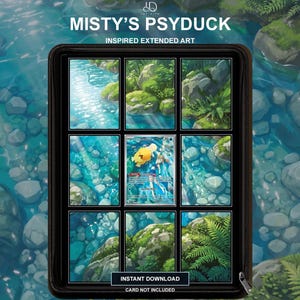 Misty's Psyduck Extended Art Printable, Pokémon 9 Pocket TCG Binder Display | Digital Download