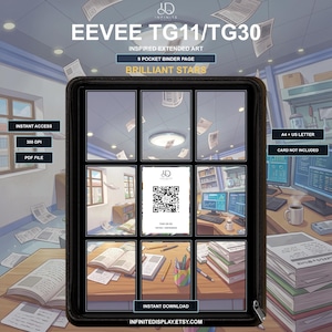 Eevee TG11/TG30 Extended Art Binder Display, Brilliant Stars 9-Pocket Digital Download