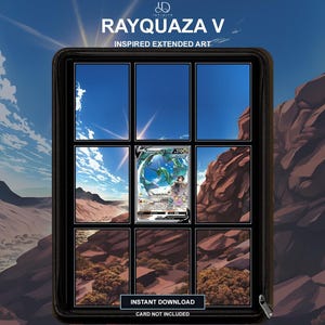 Rayquaza Binder Extended Art, Michi Method 9-Pocket Layout, Digital Download