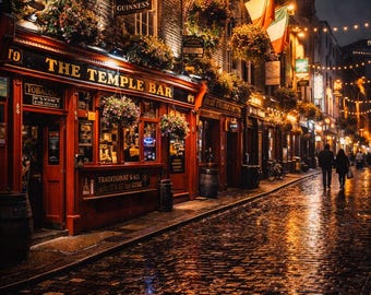 Dublin Temple Bar Print – Irish Pub Street Photography (Digital Download)