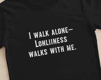 Quote Typography Shirt, Minimalist Text T Shirt, Clean Design Apparel