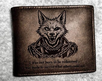 Legends of Embrial Sevrin Coil engraved leather wallet