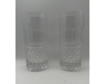 Zestaw 2 zabytkowych szklanek do whisky Mikasa Buckingham z kryształu ołowiowego Hoya 6"