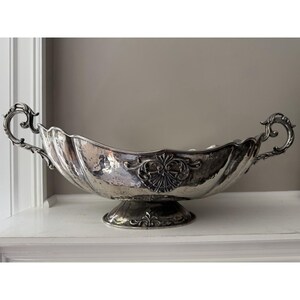 "Vintage Maitland-Smith Silberplatte Schale Sockel Urne ""Regency""