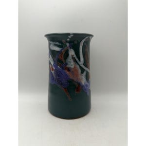 Zappa Pottery Colorado Studio Art Vase Handcrafted Abstract Glaze 5.5"