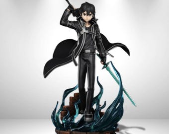 Sword Art Online Kirito Statue 3D Model Print STL