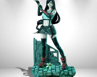 Final Fantasy Tifa Lockhart Statue 3D Model Print STL