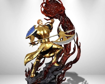 The Seven Deadly Sins - Escanor Statue 3D Model Print STL