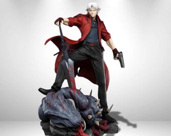 Devil May Cry Dante Statue 3D Model Print STL