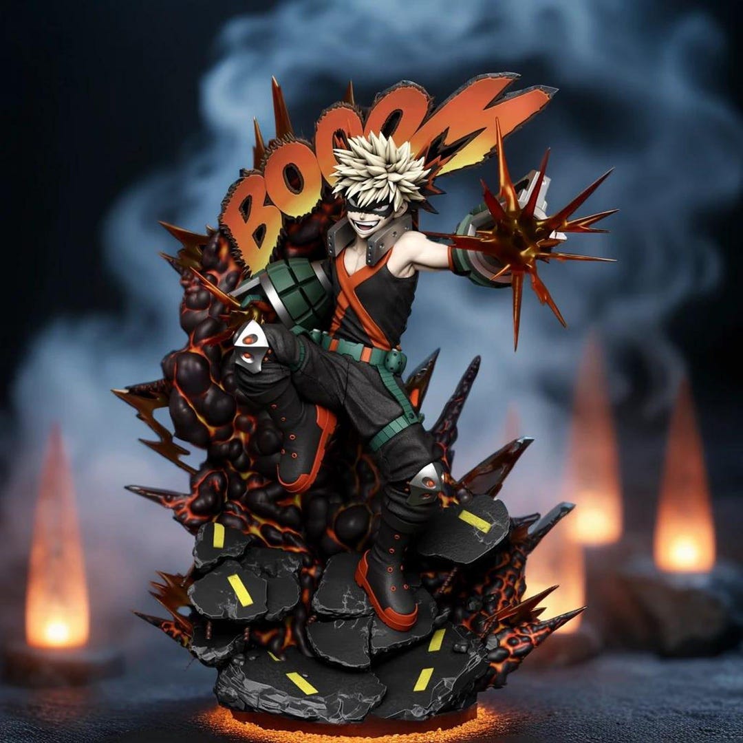Explosion Quirk Hero Statue Statue 3D Model Print STL - Etsy