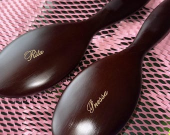 Custom Engraved Wooden Hair Brush