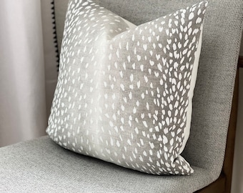 Gray antelope Vern Yip pillow, grey animal print Decorative Pillow Cover