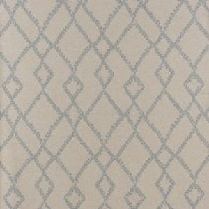 Light Blue and Oatmeal Tan Moroccan Geometric Diamond Ikat Decorative Pillow Cover image 4